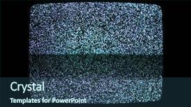  Presentation with flicker - Colorful presentation theme enhanced with flicker - television noise backdrop and a ocean colored foreground