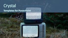  Presentation with flicker - Audience pleasing presentation design consisting of flicker - white noise and nothing backdrop and a ocean colored foreground