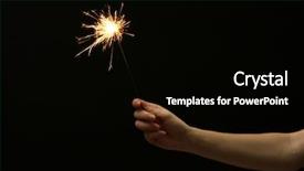  Presentation with black hand - Slide deck consisting of flickering - beautiful sparkler in woman hand background and a black colored foreground