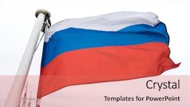  Presentation with russia flag - Theme enhanced with fliem banners - russia national flag russian flag background and a coral colored foreground