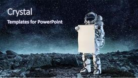  Presentation with spaceman - Beautiful presentation theme featuring fliem banners - spaceman with banner mixed media backdrop and a  colored foreground