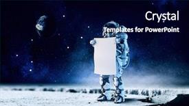  Presentation with spaceman - Theme enhanced with fliem banners - spaceman with banner mixed media background and a  colored foreground