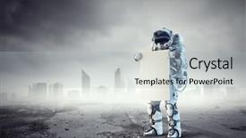  Presentation with spaceman - Audience pleasing presentation theme consisting of fliem banners - spaceman with banner mixed media backdrop and a  colored foreground