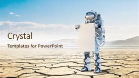  Presentation with spaceman - Cool new theme with fliem banners - spaceman with banner mixed media backdrop and a  colored foreground