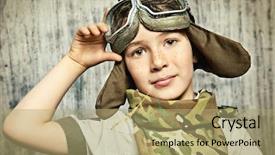  Presentation with dreams - Audience pleasing presentation consisting of flier - close-up portrait of a happy backdrop and a mint green colored foreground