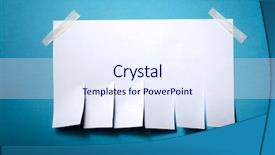  Presentation with wall - Beautiful PPT theme featuring flier - tear off paper notice backdrop and a sky blue colored foreground