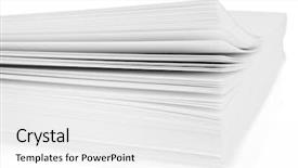  Presentation with paper - Presentation theme with flier - white paper close up background and a white colored foreground