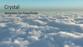  Presentation with flight - Slides featuring flight above clouds background and a light blue colored foreground