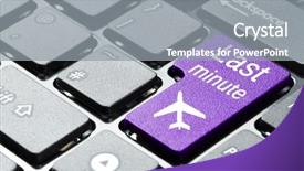  Presentation with minute - PPT layouts consisting of flight booking - last minute button background and a gray colored foreground