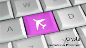  Presentation with ticket - Colorful PPT layouts enhanced with flight booking - plane ticket backdrop and a light gray colored foreground