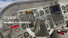  Presentation with cockpit - Audience pleasing theme consisting of flight deck - detailed cockpit of a cessna backdrop and a gray colored foreground