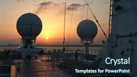  Presentation with electric sailing ship - Slides having flight deck - huge cruise ship approaches background and a wine colored foreground