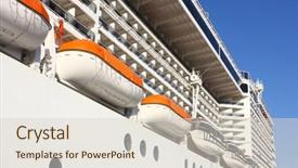  Presentation with port cargo crane ship - Colorful PPT layouts enhanced with flight deck - huge cruise ship backdrop and a lemonade colored foreground