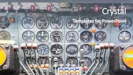  Presentation with cockpit - Cool new presentation theme with flight deck - inside view cockpit airplane backdrop and a gray colored foreground