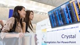  Presentation with amnesty international - PPT theme featuring flight number in international airport background and a sky blue colored foreground