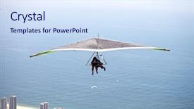  Presentation with glider - Amazing presentation theme having gliders - flight of the hang glider backdrop and a sky blue colored foreground