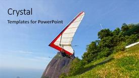  Presentation with glider - Beautiful presentation featuring gliders - flight of the hang glider backdrop and a light blue colored foreground
