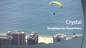  Presentation with glider - Presentation theme with gliders - flight of the hang glider background and a seafoam green colored foreground