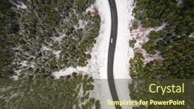  Presentation with flight - Amazing slides having flight-over-the-winter-mountains backdrop and a tawny brown colored foreground