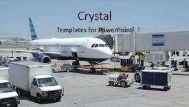  Presentation with airport - Presentation enhanced with flight plan - airport background and a  colored foreground