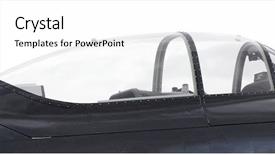  Presentation with flight simulation - Slides with flight simulation - canopy of a vintage plane background and a white colored foreground