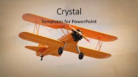  Presentation with red carpet retro style - Presentation theme featuring flight simulation - retro style picture background and a coral colored foreground