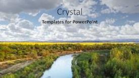  Presentation with rapeseed - Presentation theme enhanced with flight-through-majestic-river-dnister background and a light gray colored foreground