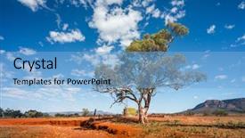  Presentation with rural australia - Presentation theme having flinders ranges in outback australia background and a light blue colored foreground