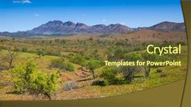  Presentation with rural australia - Presentation theme featuring flinders ranges south australia background and a tawny brown colored foreground