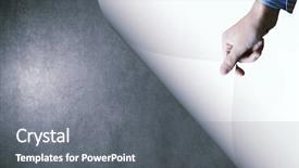  Presentation with page flip - Presentation theme with flip book pages - human hand turning white blank background and a gray colored foreground