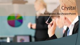  Presentation with team - Slide deck enhanced with flip chart - business - presentation within background and a coral colored foreground