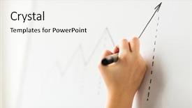  Presentation with analytics - PPT theme having flip chart - business people economics analytics background and a white colored foreground