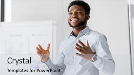  Presentation with flip chart - Presentation design with flip chart at office presentation background and a lemonade colored foreground