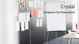  Presentation with flip chart - Beautiful PPT layouts featuring flip chart by sticky notepapers backdrop and a light gray colored foreground