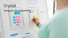  Presentation with flip chart - Presentation theme having flip chart working at office background and a white colored foreground