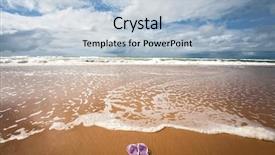  Presentation with bahia - Theme consisting of beautiful beach beach sandals - flip flop in front background and a light blue colored foreground