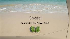  Presentation with slipper - Presentation theme with flip-flop-slipper-with-green background and a soft green colored foreground