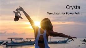  Presentation with indonesia - Beautiful presentation featuring flip flops - woman on the beach backdrop and a soft green colored foreground