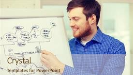  Presentation with education - Presentation enhanced with flipped classroom - business office startup and education background and a cream colored foreground