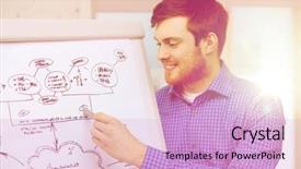  Presentation with classroom - Slide deck having flipped classroom - business office startup and education background and a lavender colored foreground