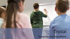  Presentation with school professional learning community - Beautiful slide set featuring flipped classroom - education elementary school learning backdrop and a ocean colored foreground