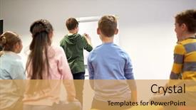  Presentation with school professional learning community - Cool new presentation theme with flipped classroom - education elementary school learning backdrop and a yellow colored foreground