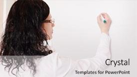  Presentation with black women student - Presentation design consisting of flipped classroom - student women writes background and a white colored foreground