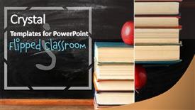  Presentation with classroom - Amazing presentation having flipped classroom concept books backdrop and a dark gray colored foreground
