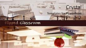  Presentation with classroom - Beautiful PPT layouts featuring flipped classroom concept interior backdrop and a mint green colored foreground