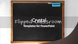  Presentation with classroom - Colorful presentation enhanced with flipped classroom concept inversed blackboard backdrop and a dark gray colored foreground
