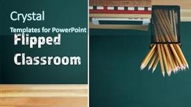  Presentation with smartphone - Amazing presentation theme having flipped classroom concept inversed stationery backdrop and a ocean colored foreground