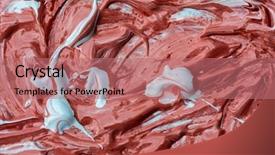  Presentation with red gold white - Presentation consisting of fliud gold - abstract paint with red background and a coral colored foreground