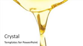  Presentation with cooking oil - Amazing presentation theme having fliud gold - pouring cooking oil on white backdrop and a white colored foreground