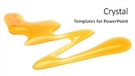  Presentation with brown sugar isolated on white - Colorful slides enhanced with fliud gold - sweet honey isolated on white backdrop and a white colored foreground